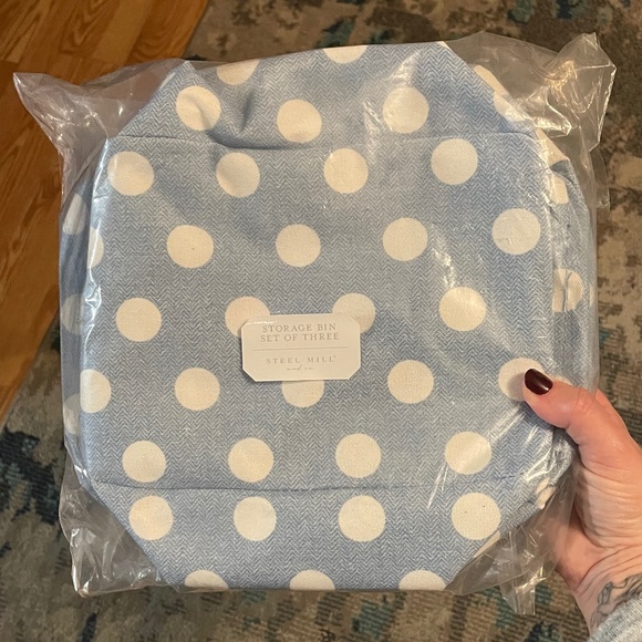 🎉HP🎉 Steel Mill & Co. Storage Bin Set (3-Pack) - Picture 4 of 5